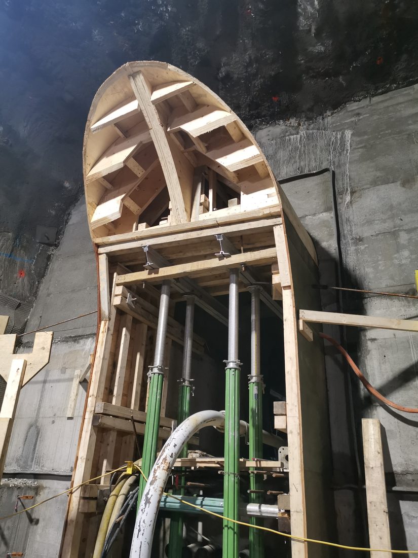 Coffrage du raccord — Structure