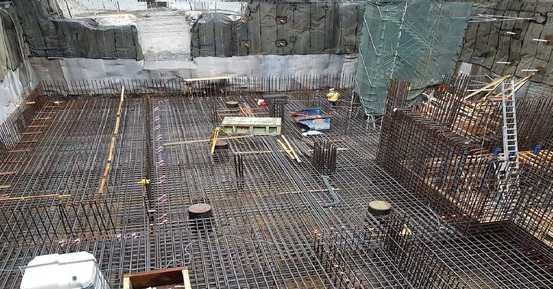 Radier en armature — Structure